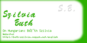 szilvia buth business card